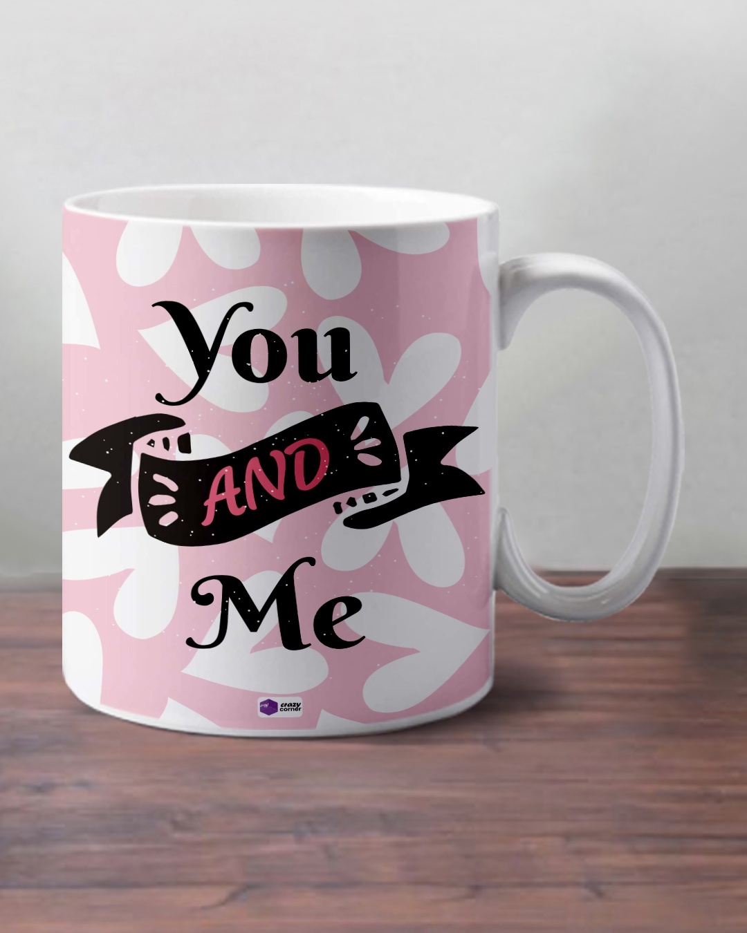 Shop Pink You and Me Valentine Mug-Design