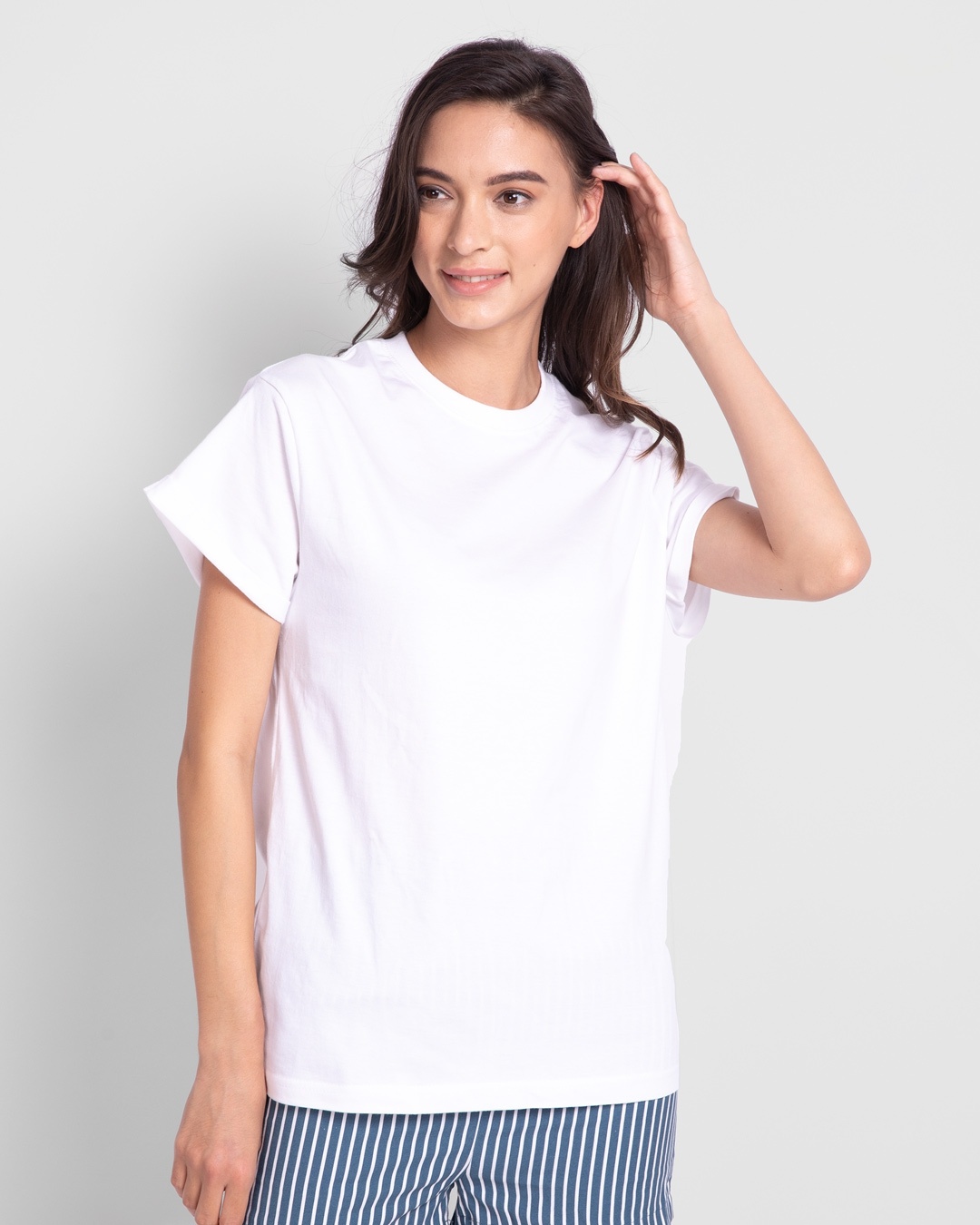 Shop Plain Boyfriend T-Shirt - Combo-Design