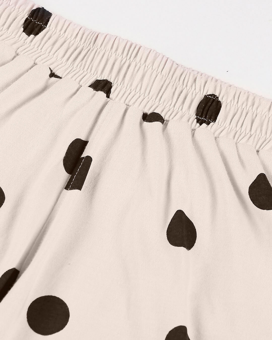 Shop Womens Beige Polka Printed Lounge Shorts