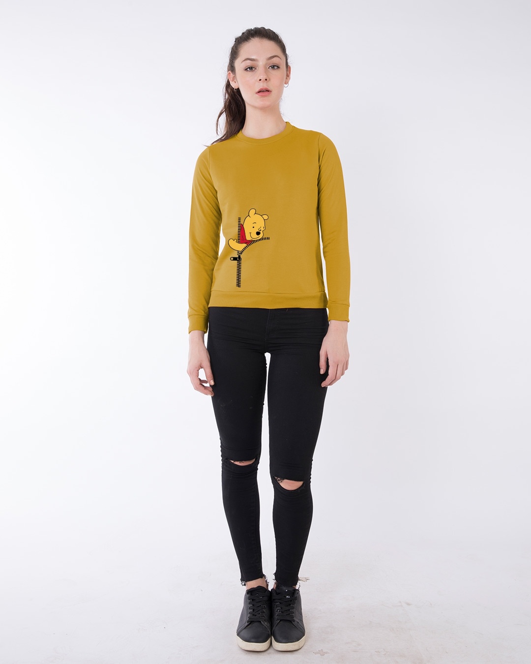 Shop Pooh Zip Light Sweatshirt (DL)-Design