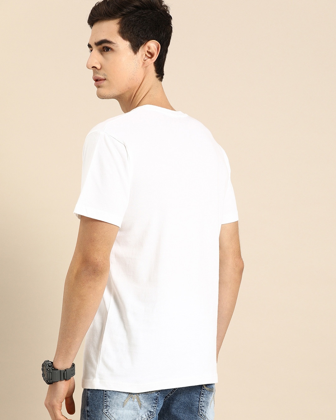 Shop Pop Hope Half Sleeve T-Shirt White-Design