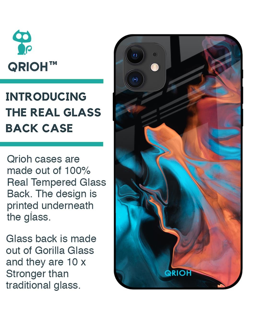 Buy Printed Premium Glass Cover For iPhone 12 mini (Impact Resistant