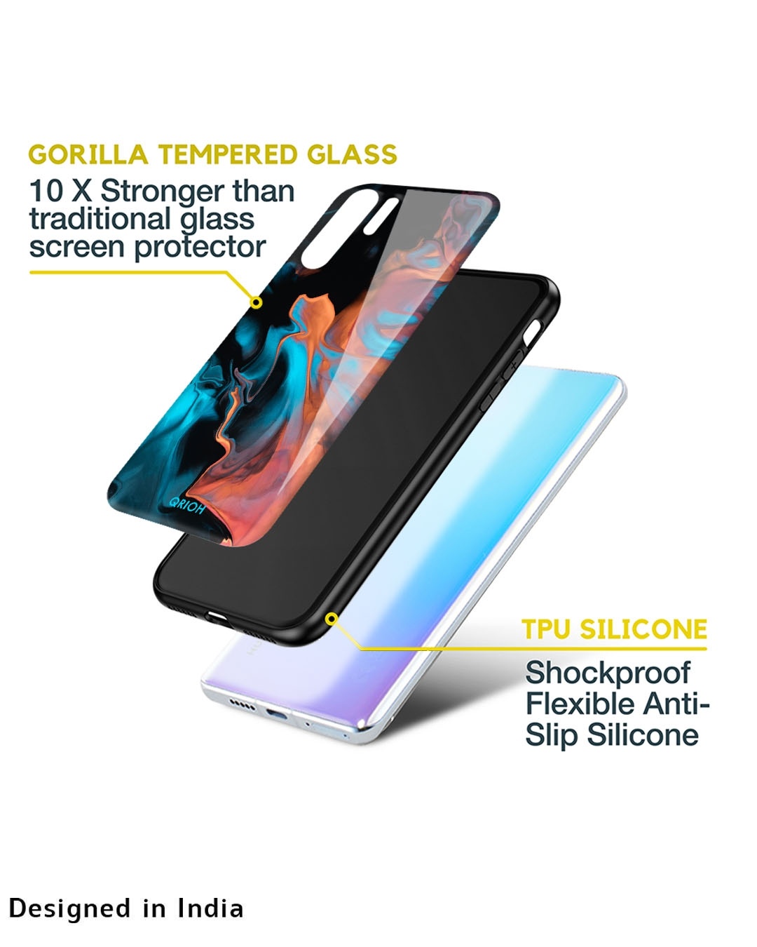 Shop Printed Premium Glass Cover For  A33 5G(Impact Resistant, Matte Finish)-Design