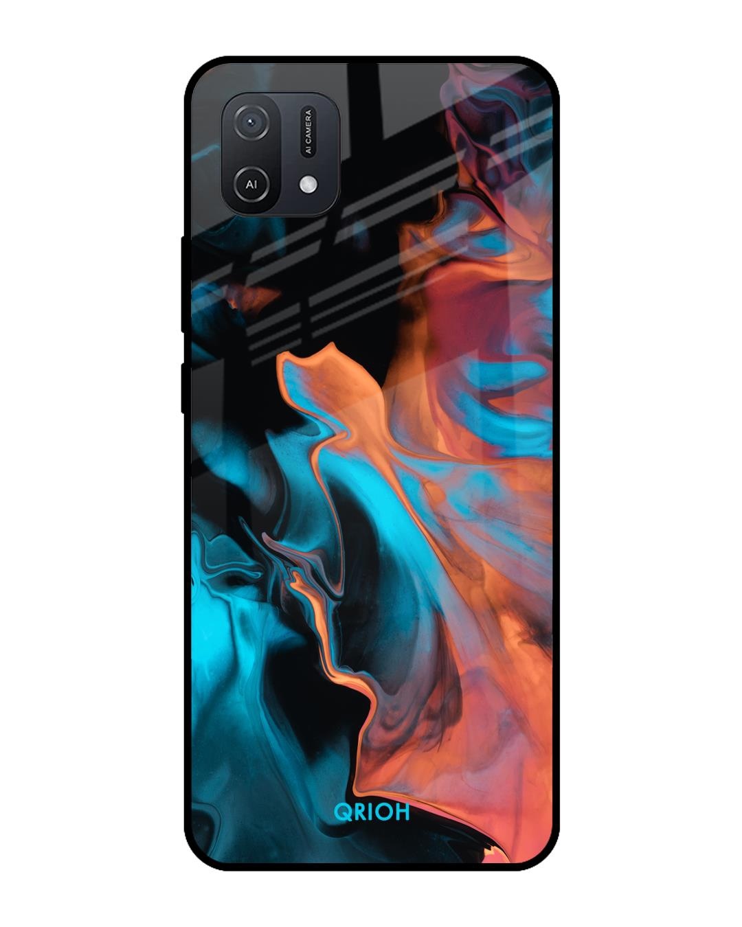 Shop Printed Premium Glass Cover For Oppo A16K (Impact Resistant, Matte Finish)-Front