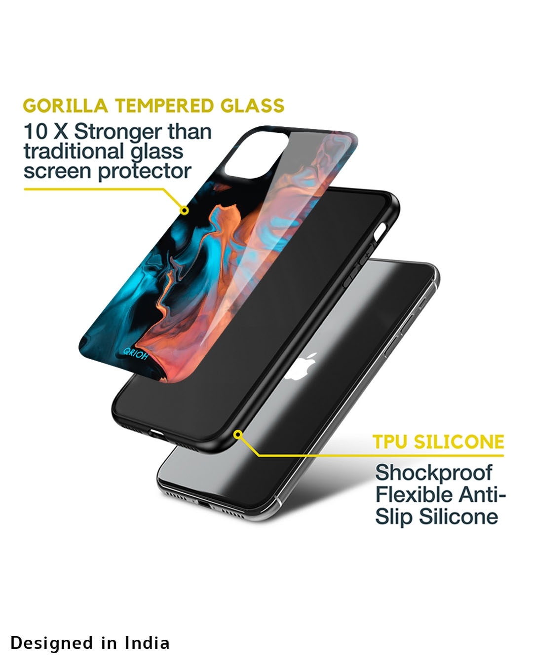 Shop Printed Premium Glass Cover For Oppo Reno7 5G (Impact Resistant, Matte Finish)-Design