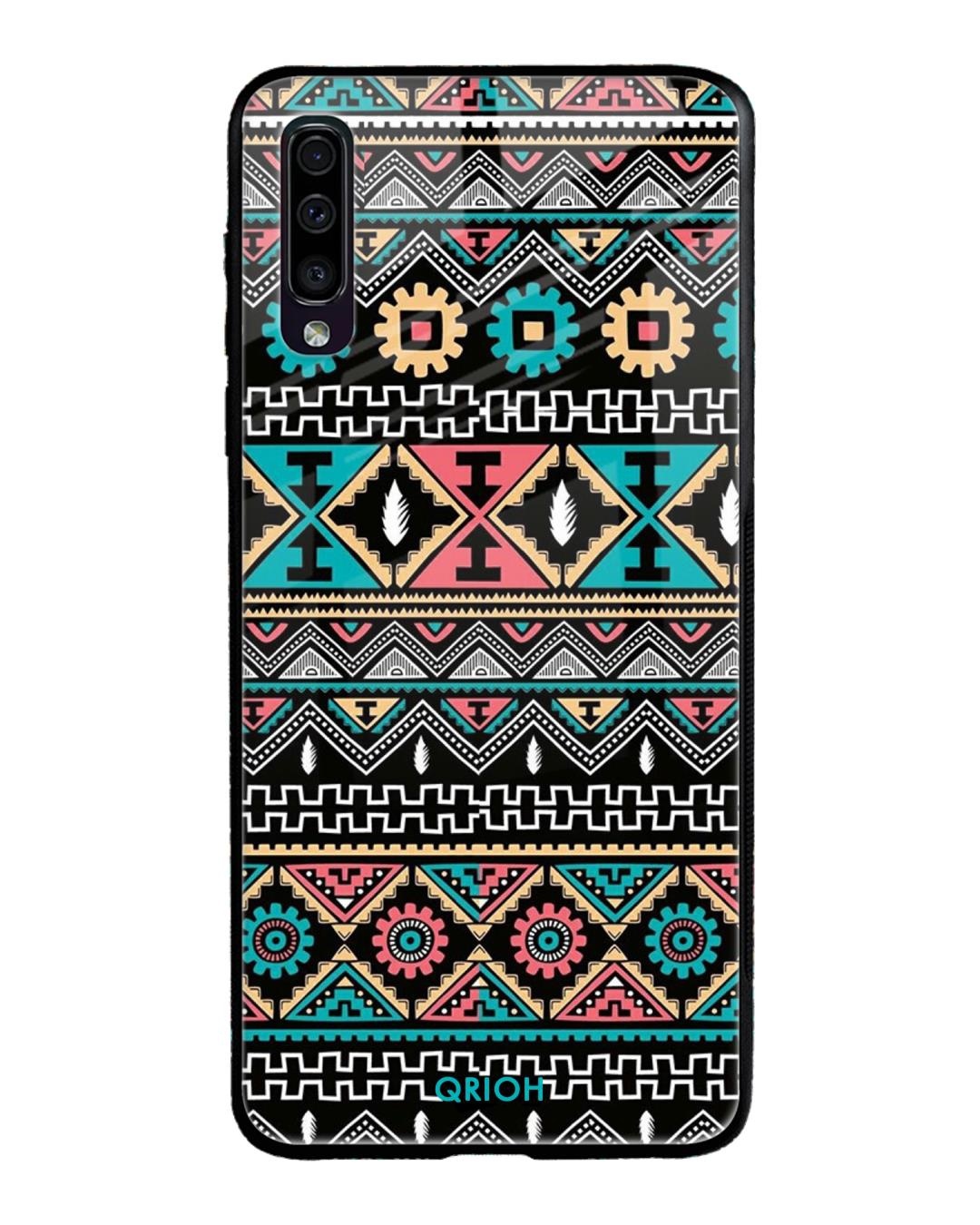 Shop Printed Premium Glass Cover For Samsung Galaxy A70(Impact Resistant, Matte Finish)-Back