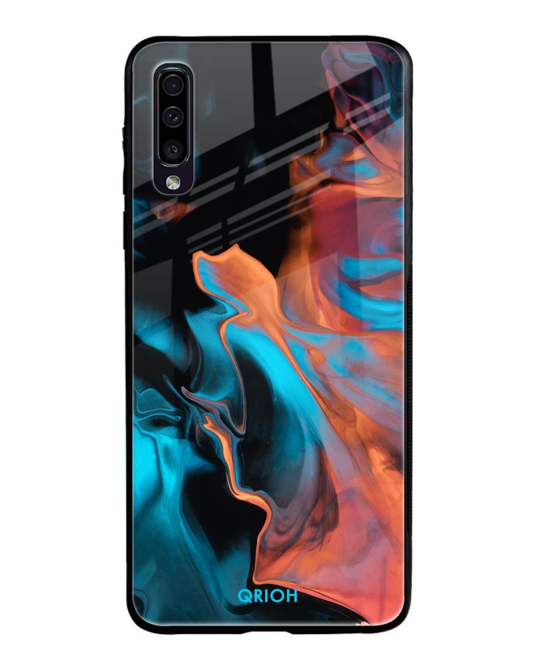 Shop Printed Premium Glass Cover For Samsung Galaxy A70(Impact Resistant, Matte Finish)-Back
