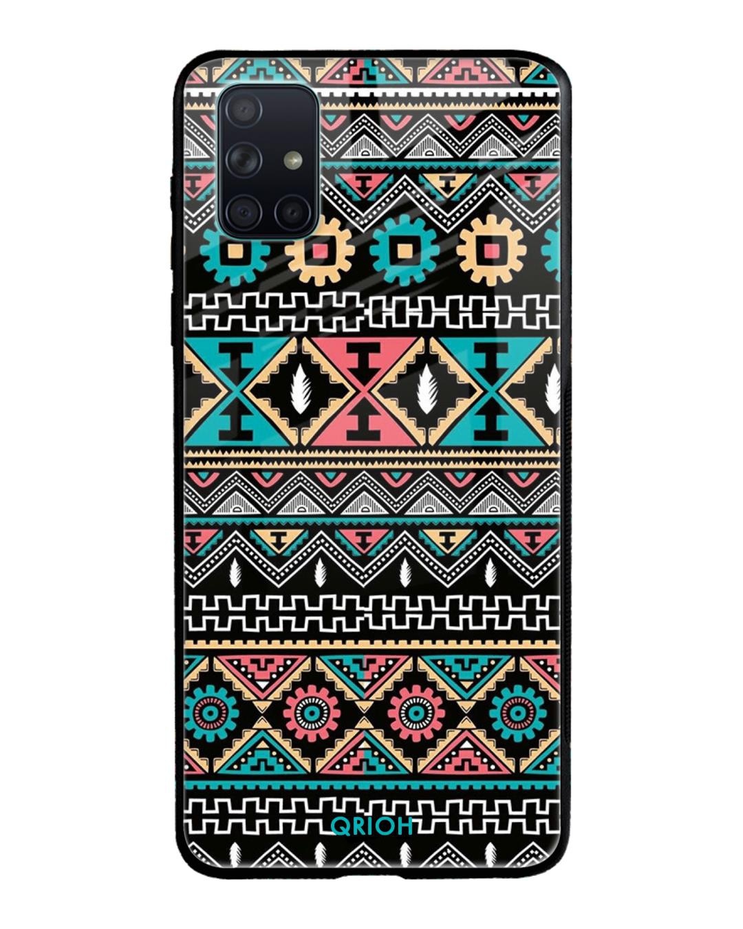 Shop Printed Premium Glass Cover For Samsung Galaxy A71(Impact Resistant, Matte Finish)-Front
