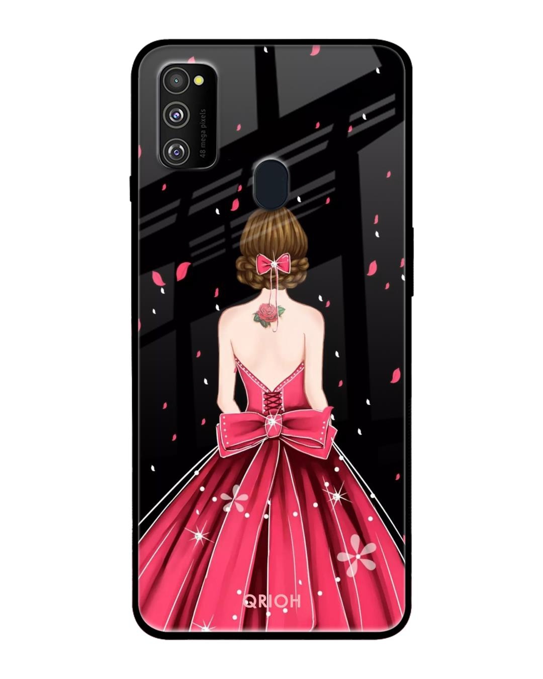Shop Printed Premium Glass Cover For Samsung Galaxy M30s(Impact Resistant, Matte Finish)-Back