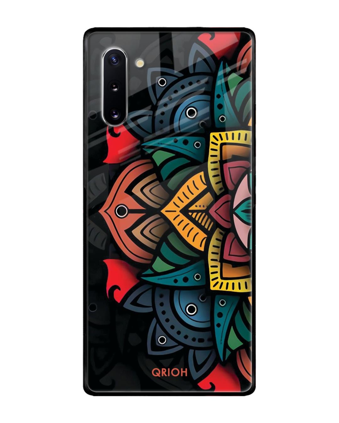 Shop Printed Premium Glass Cover For Samsung Galaxy Note 10(Impact Resistant, Matte Finish)-Back