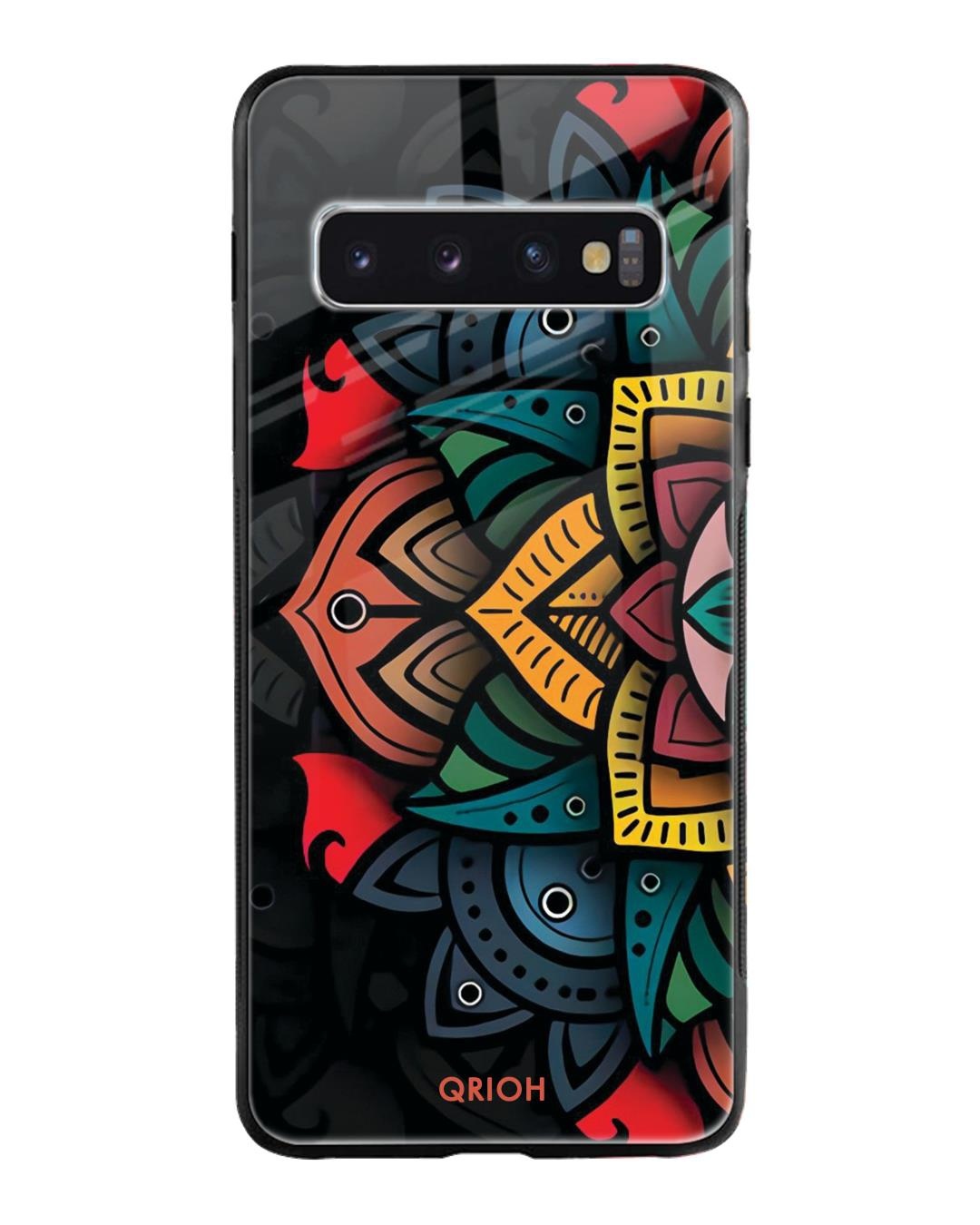 Shop Printed Premium Glass Cover For Samsung Galaxy S10(Impact Resistant, Matte Finish)-Front