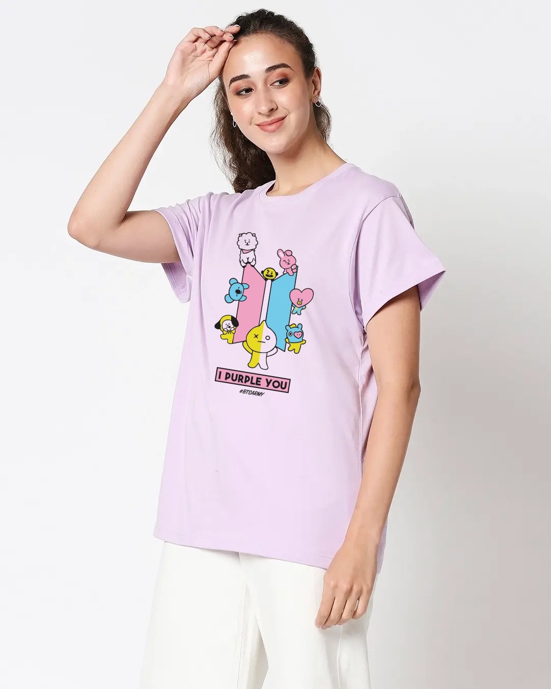 Buy Purple You Cute Boyfriend T-shirt for Women purple Online at Bewakoof