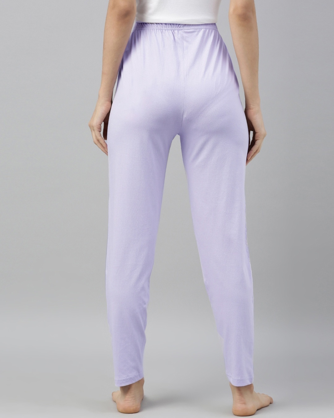 Shop Purple Solid Trackpants-Back