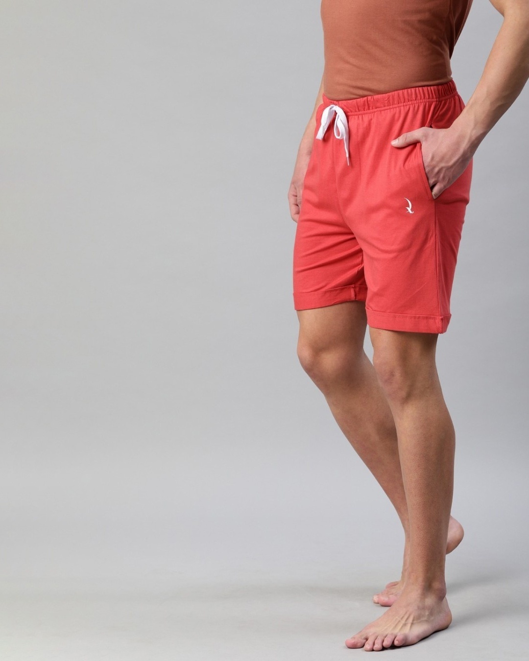 Shop Red Solid Shorts-Design