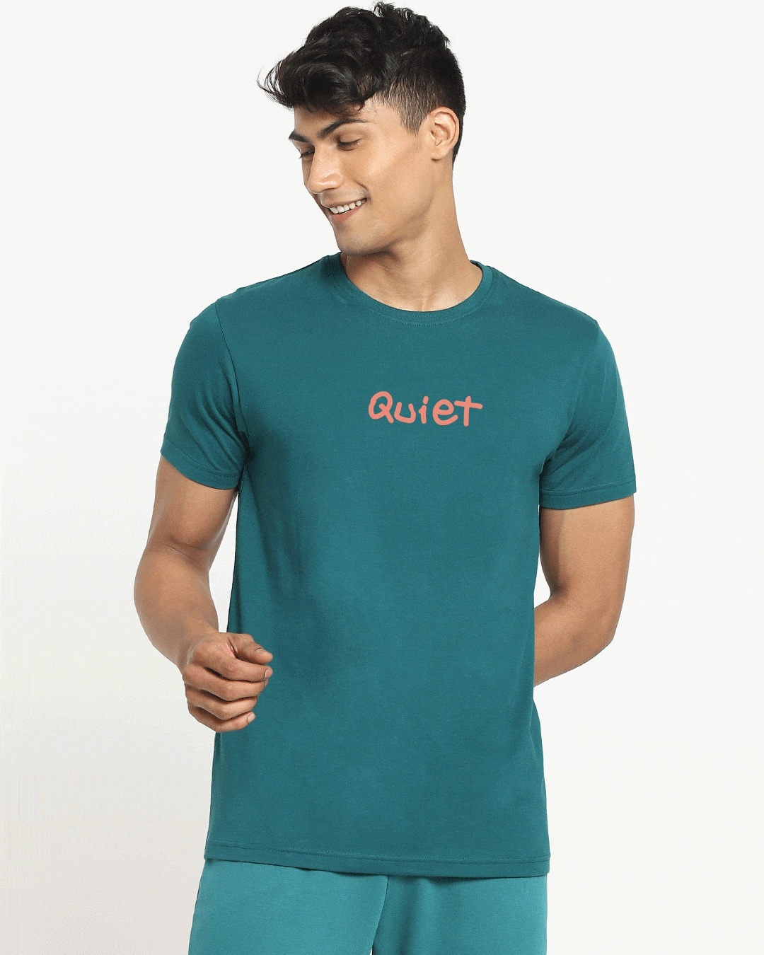 Shop Quiet Your Mind Half Sleeve T-shirt-Front
