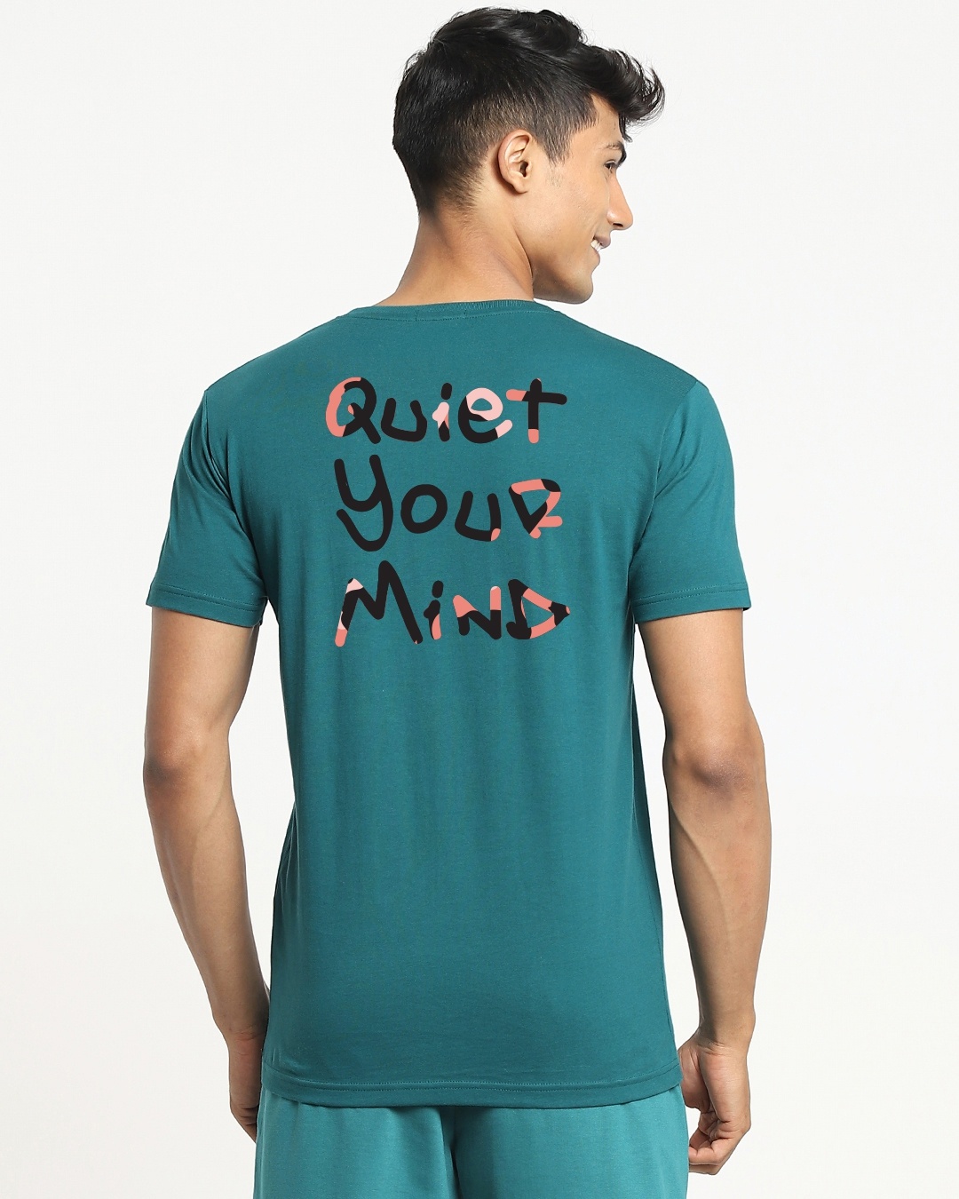 Shop Quiet Your Mind Half Sleeve T-shirt-Back