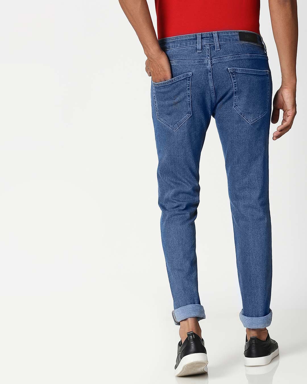 Shop Quilt Blue Mid Rise Stretchable Men's Jeans-Design