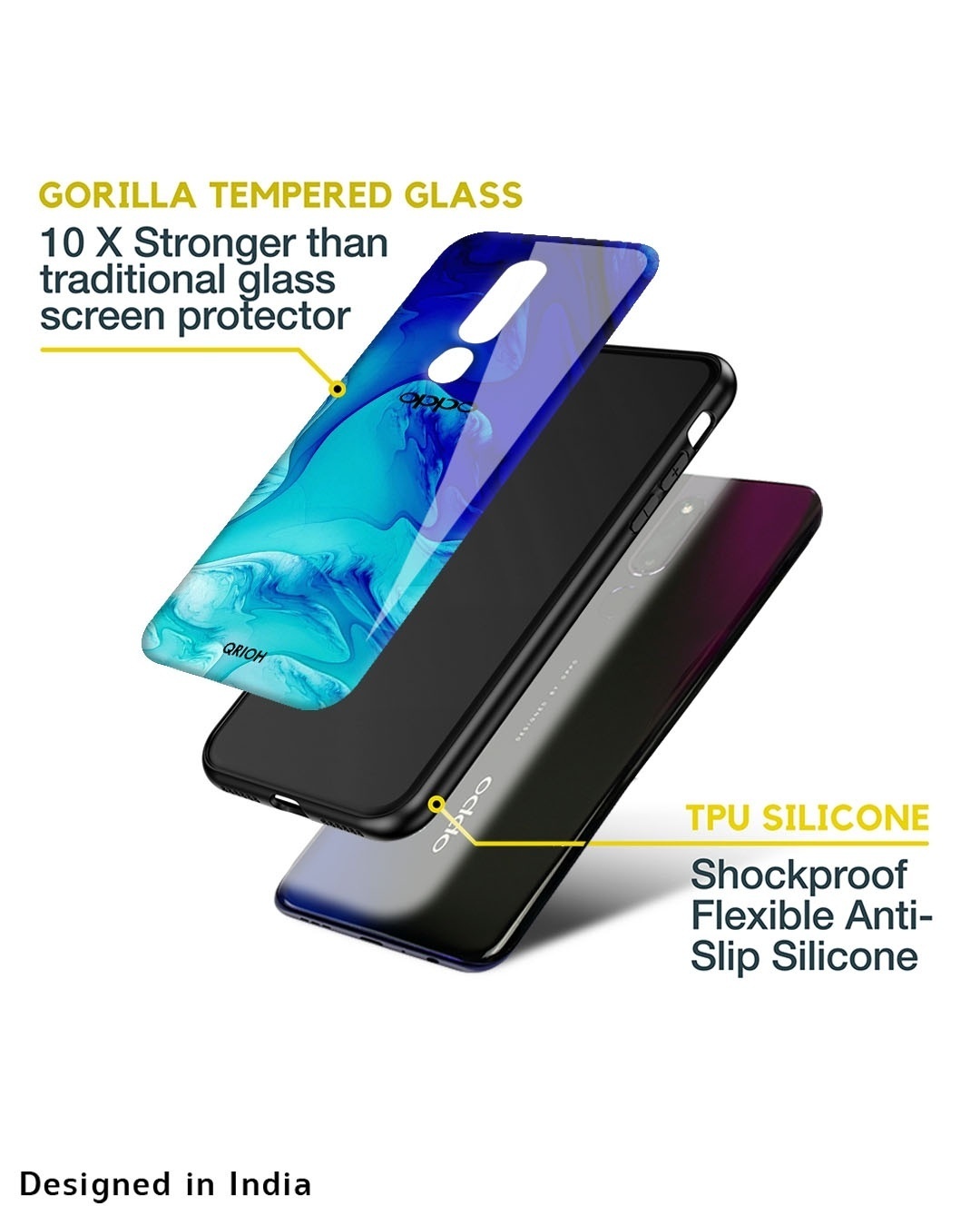 Shop Raging Tides Premium Glass Case for Oppo F21s Pro (Shock Proof, Scratch Resistant)-Design