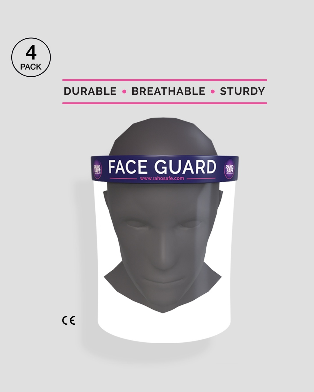 Shop RAHO SAFE FACE GUARD (PACK OF 4)-Front