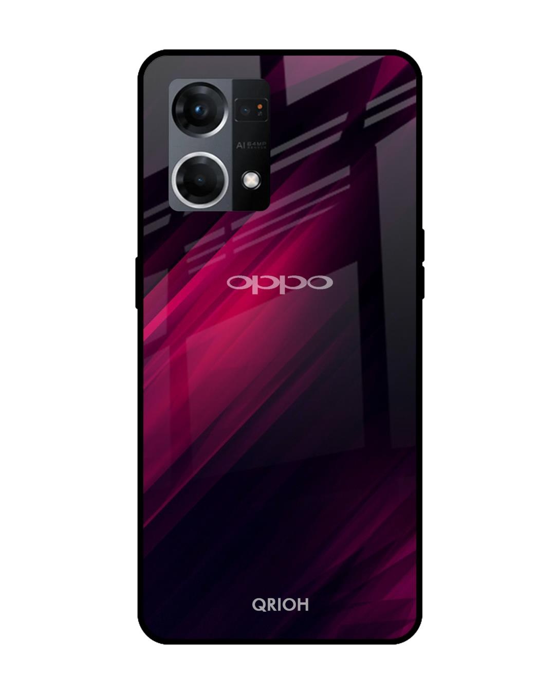 Shop Razor Black Premium Glass Case for Oppo F21s Pro (Shock Proof, Scratch Resistant)-Front