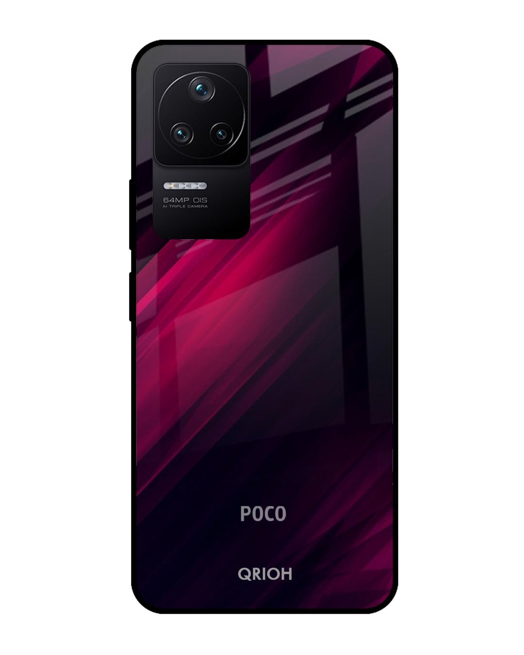 Shop Razor Black Premium Glass Case for Poco F4 5G (Shock Proof, Scratch Resistant)-Front