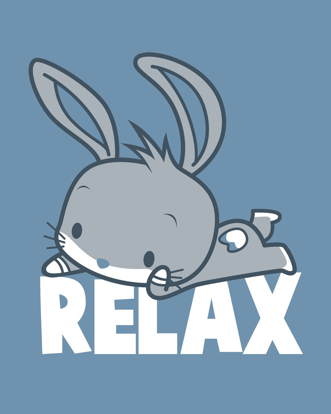 Shop Relax Chibi Bunny Scoop Neck Full Sleeve T-Shirt (LTL)-Full