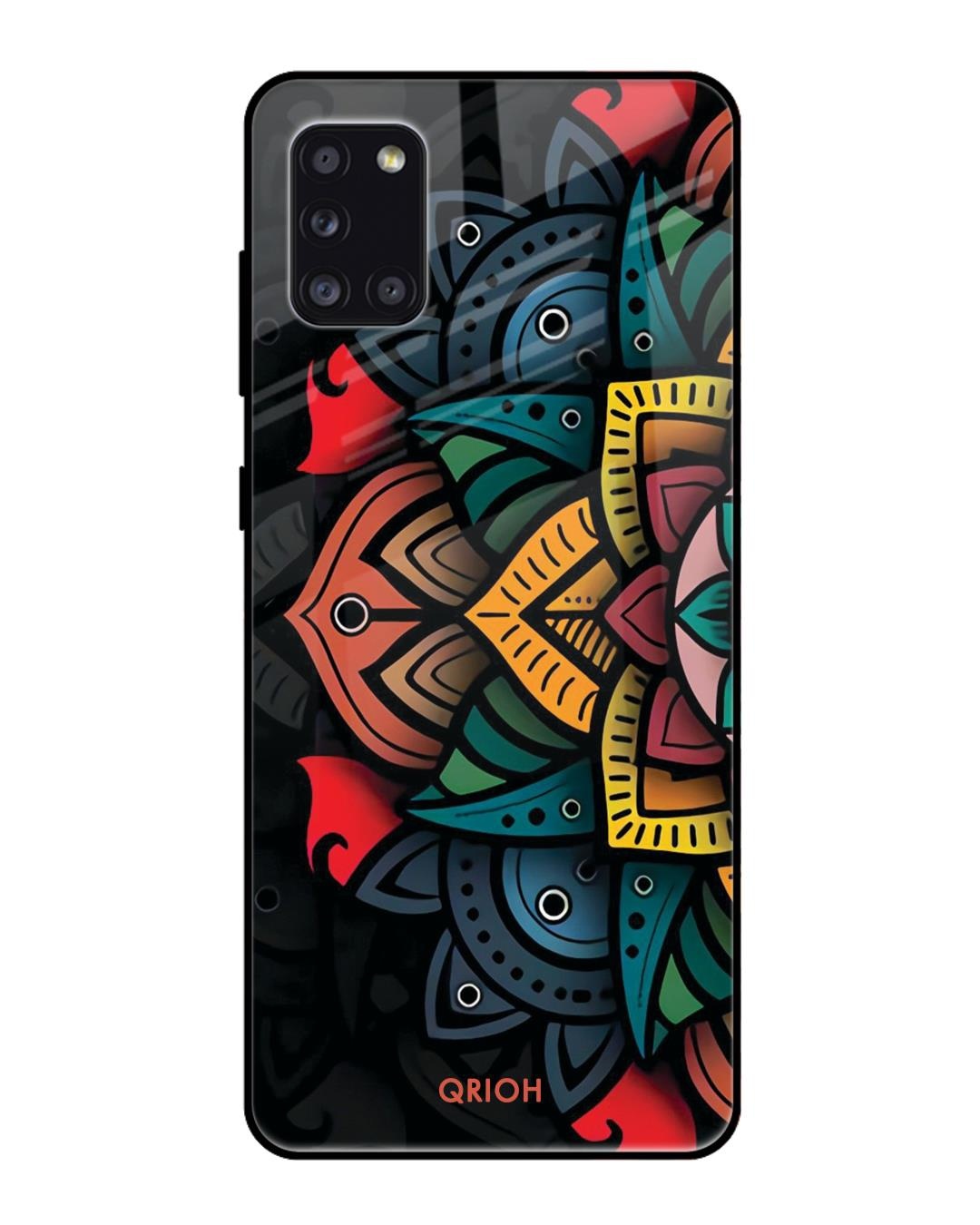 Shop Retro Printed Premium Glass Cover For Samsung Galaxy A31(Impact Resistant-Back