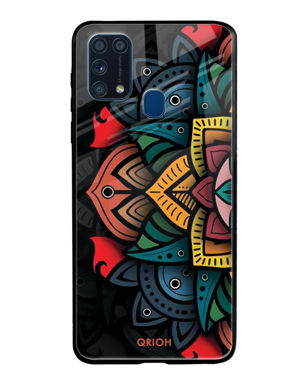 Shop Retro Printed Premium Glass Cover For Samsung Galaxy M31 Prime(Impact Resistant-Front
