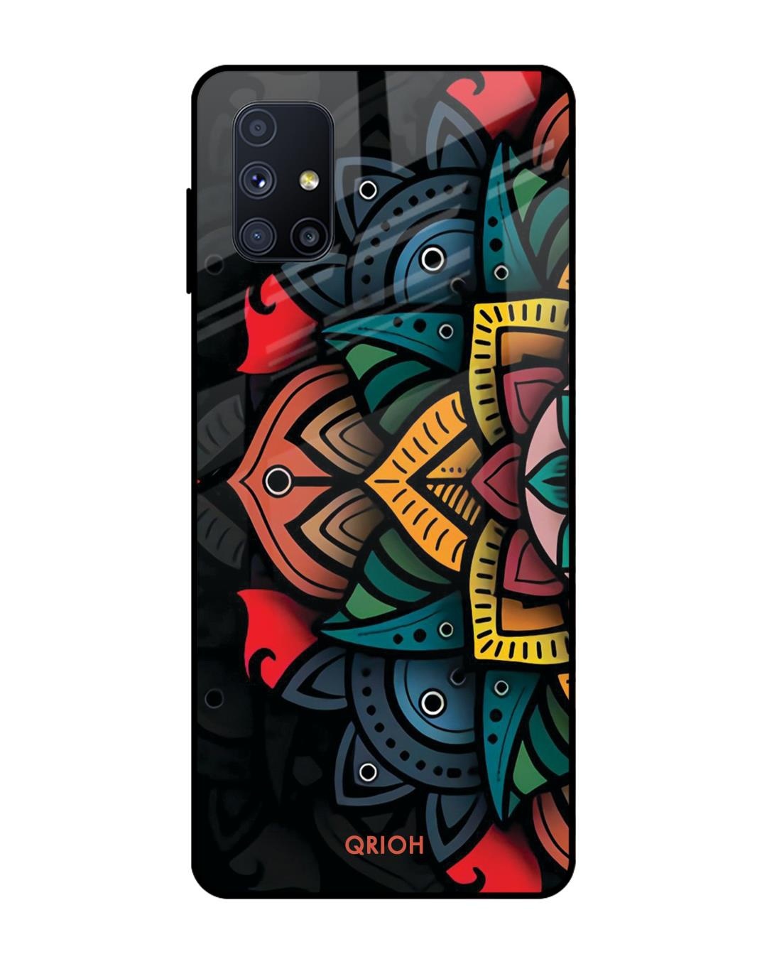 Shop Retro Printed Premium Glass Cover For Samsung Galaxy M51(Impact Resistant-Front