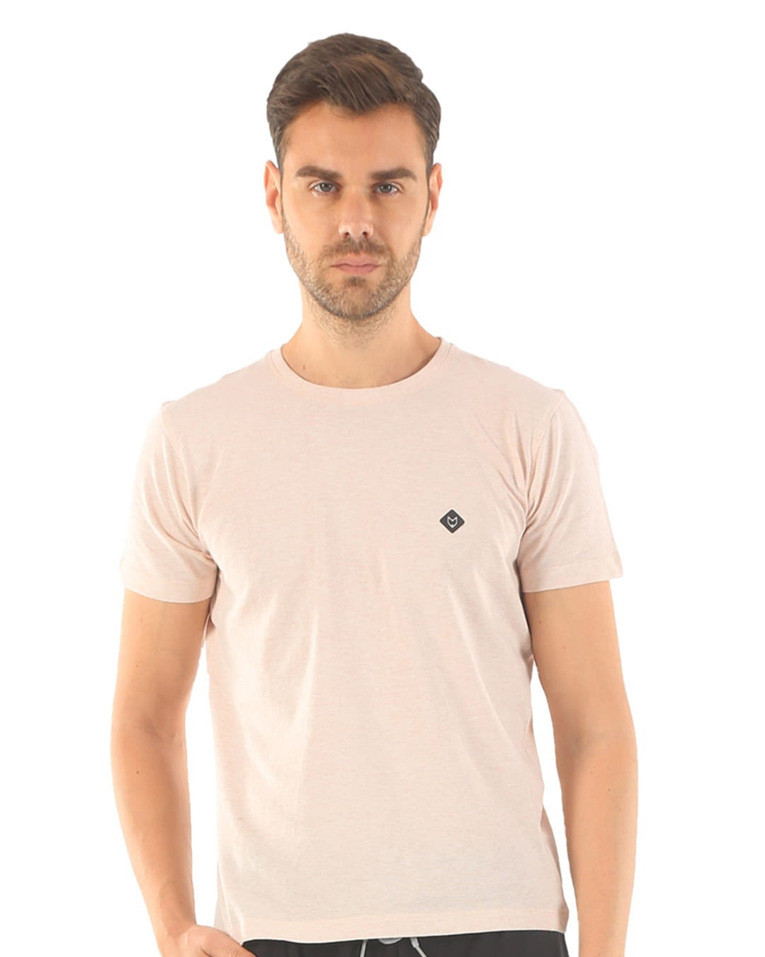Shop Rico Organic Cotton Melange T-Shirt Light Peach-Design
