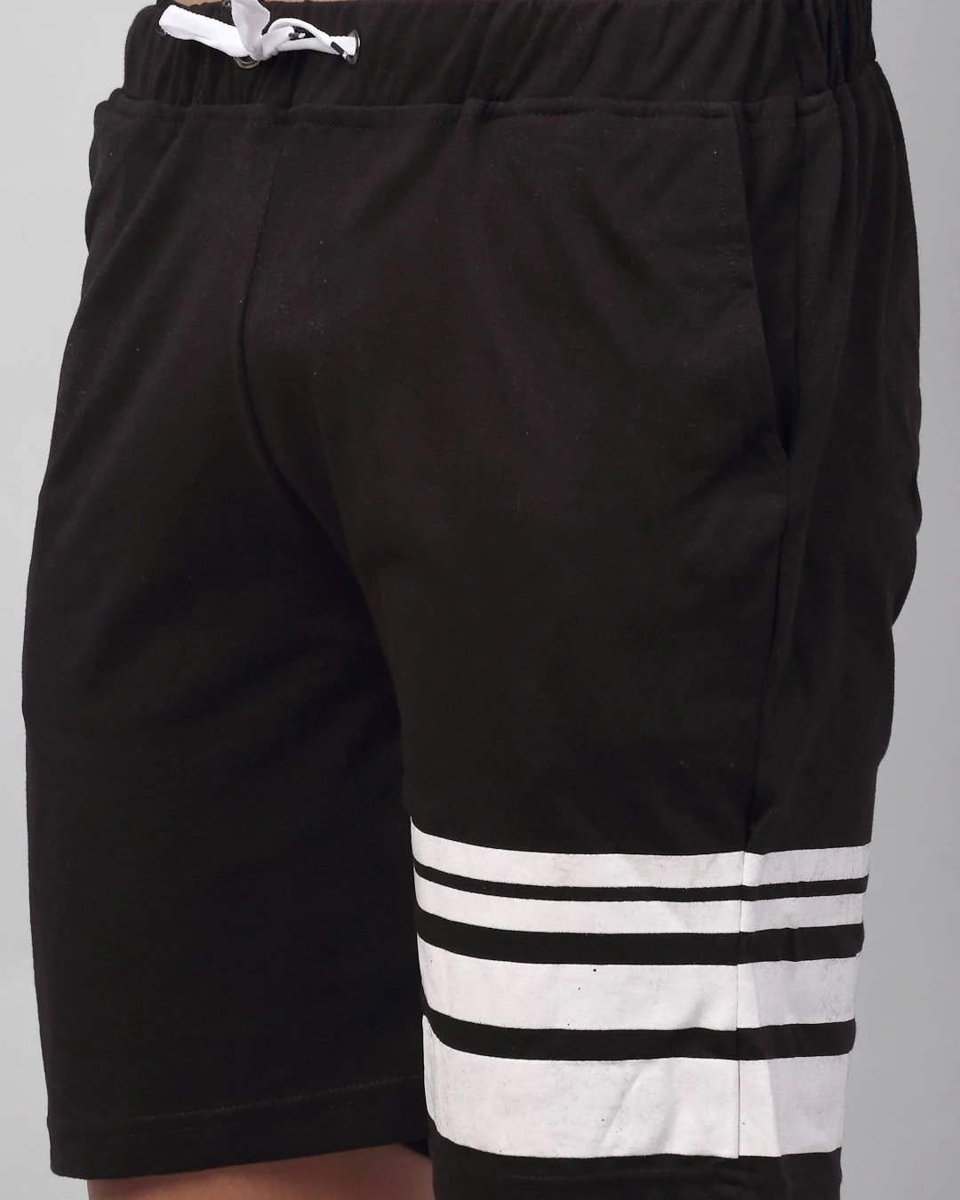 Shop Men's Black Striped Shorts