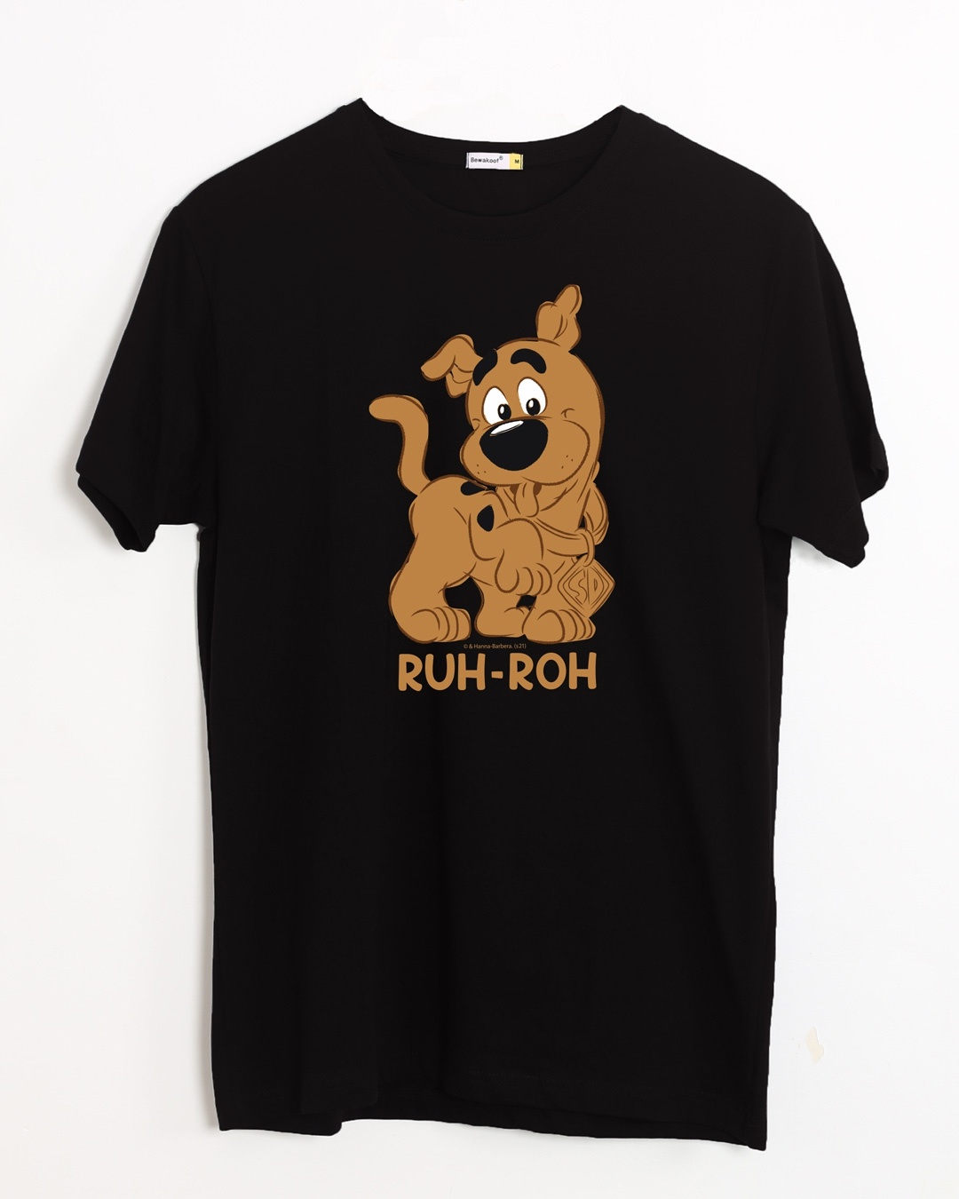 Shop Ruh Roh Scoob Half Sleeve T-Shirt Black (SDL)-Full