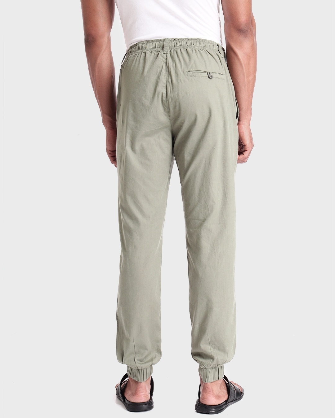 Buy Sage Green Cotton Jogger Pants for Men green Online at Bewakoof