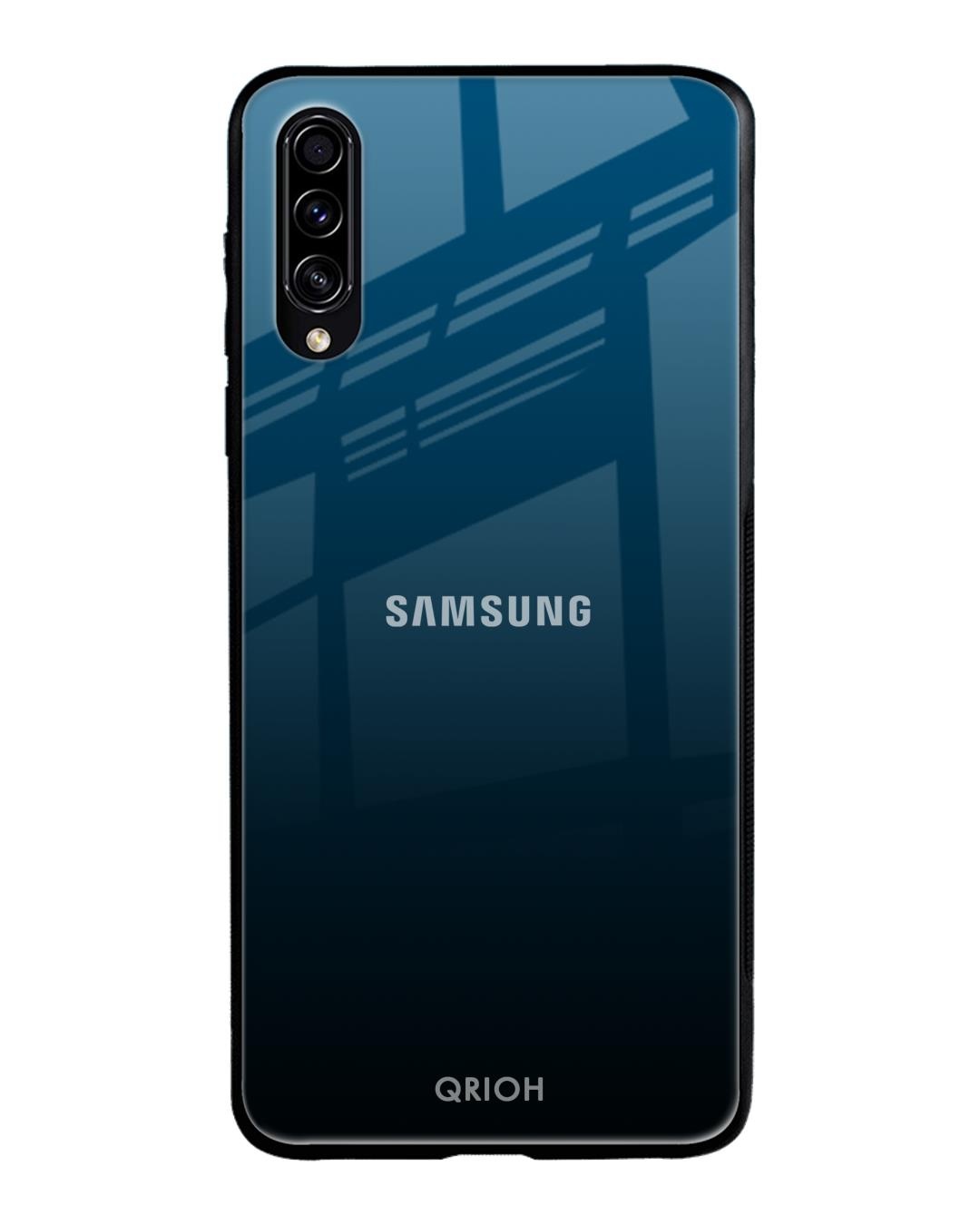 Shop Sailor Blue Premium Glass Cover For Samsung Galaxy A50s(Impact Resistant, Matte Finish)-Front