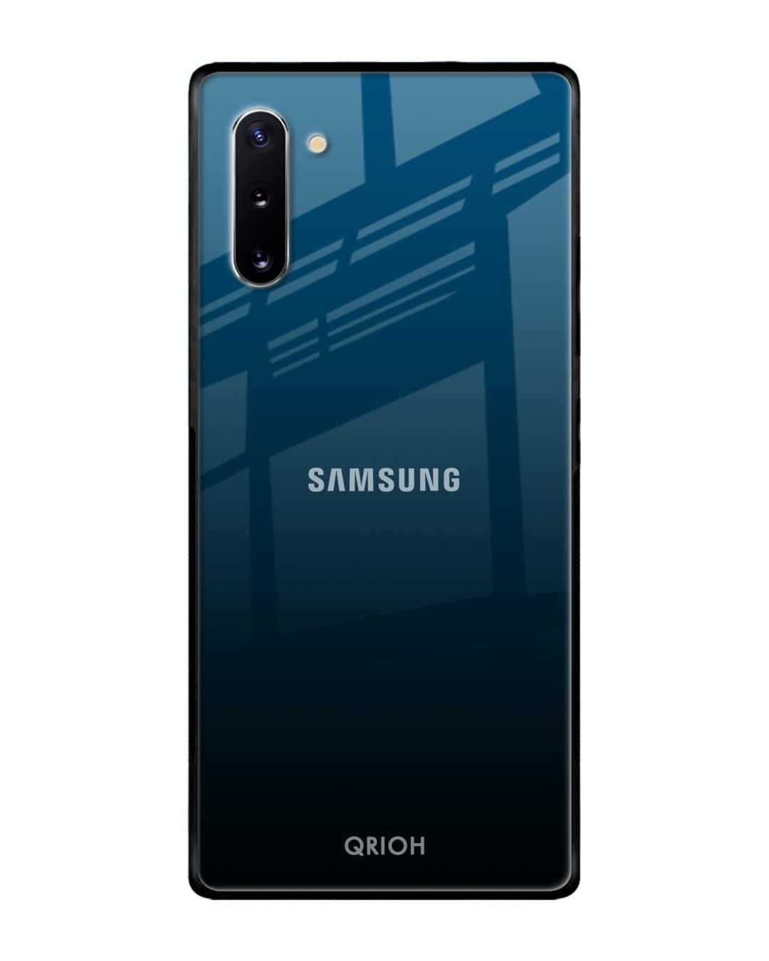 Shop Sailor Blue Premium Glass Cover For Samsung Galaxy Note 10(Impact Resistant, Matte Finish)-Front