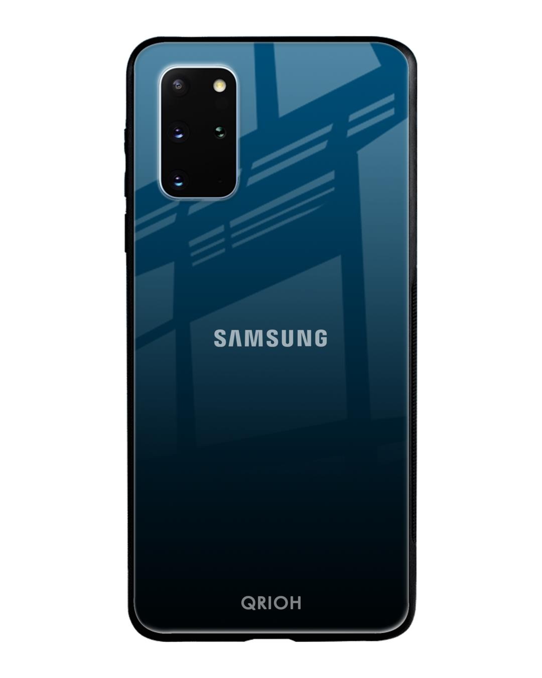 Shop Sailor Blue Premium Glass Cover For Samsung Galaxy S20 Plus(Impact Resistant, Matte Finish)-Back