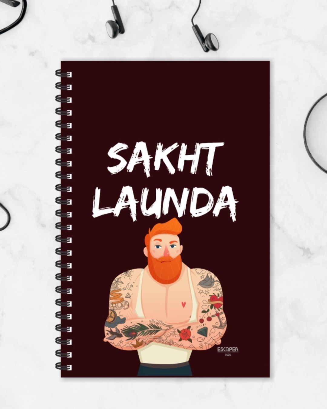 Shop Sakht Launda Designer Notebook (Soft Cover, A5 Size, 160 Pages, Ruled Pages)-Front