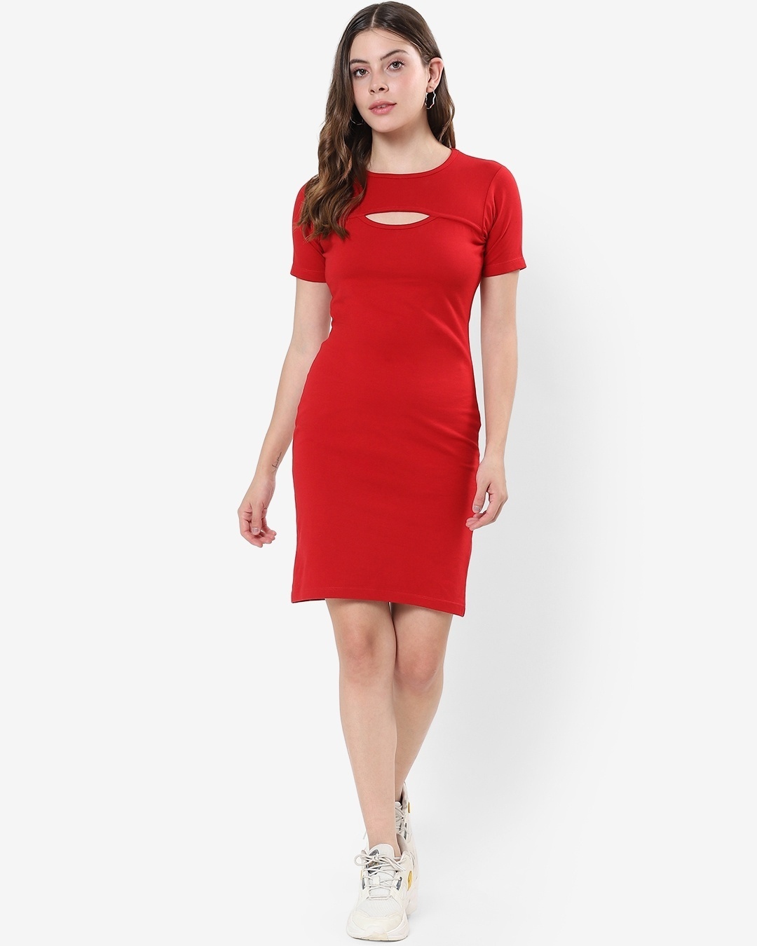 Shop Women's Savvy Red Cut Out Dress-Full