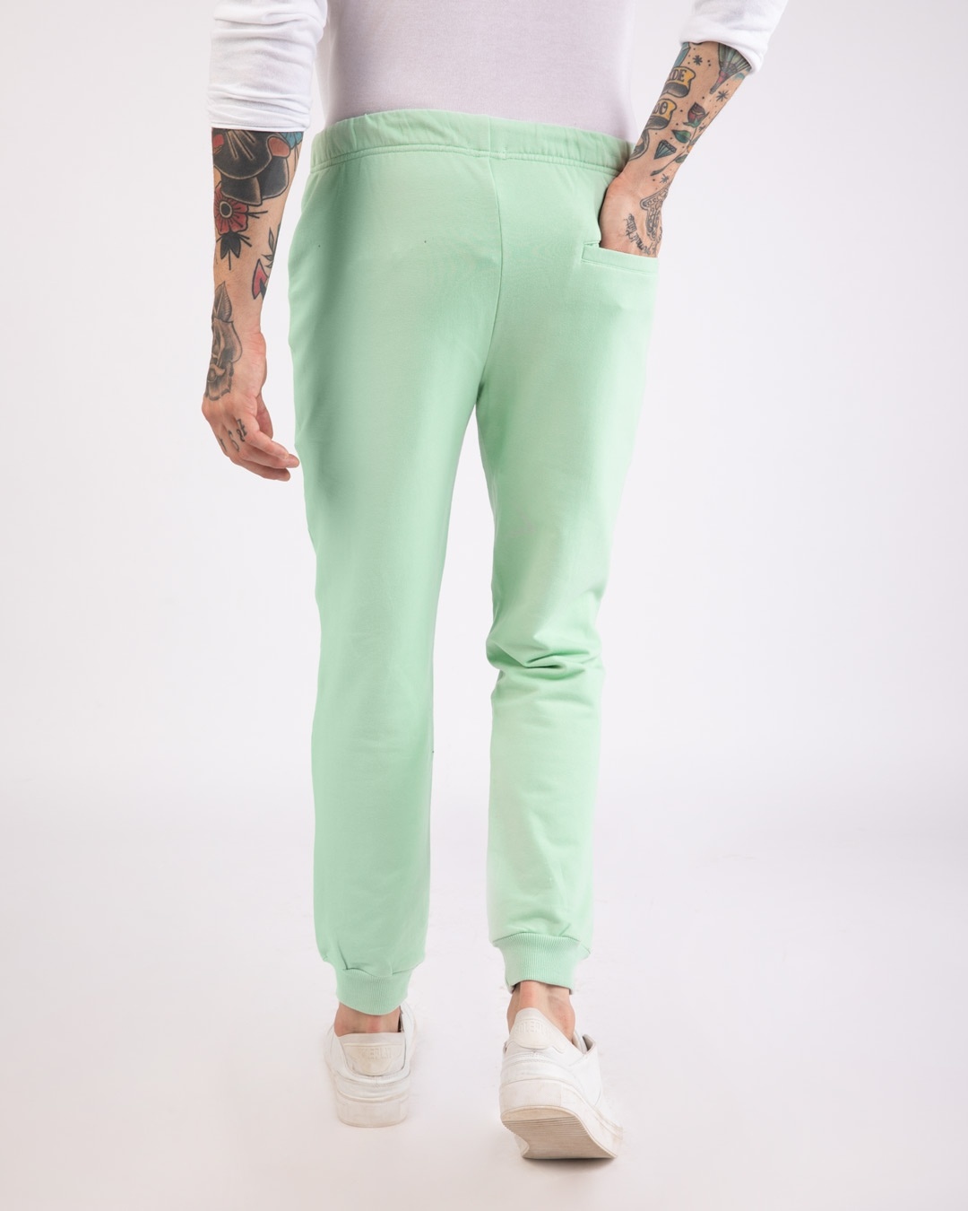 Shop Sea Green Round Pocket Joggers Pants-Design