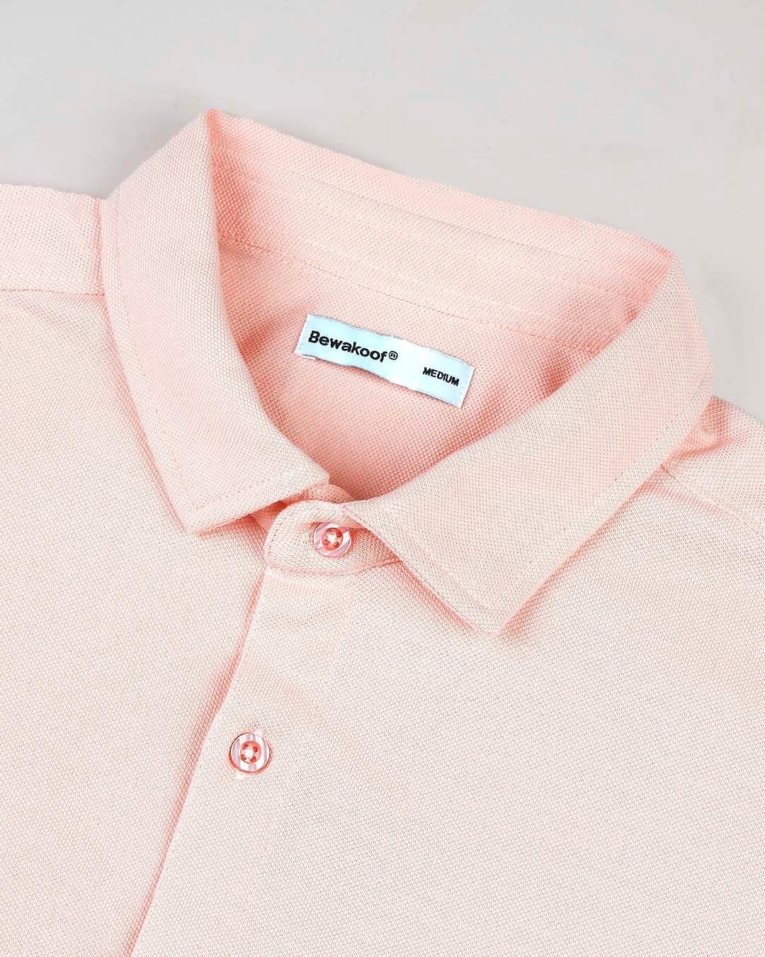 Shop Seashell Pink Solid Half Sleeve Shirt