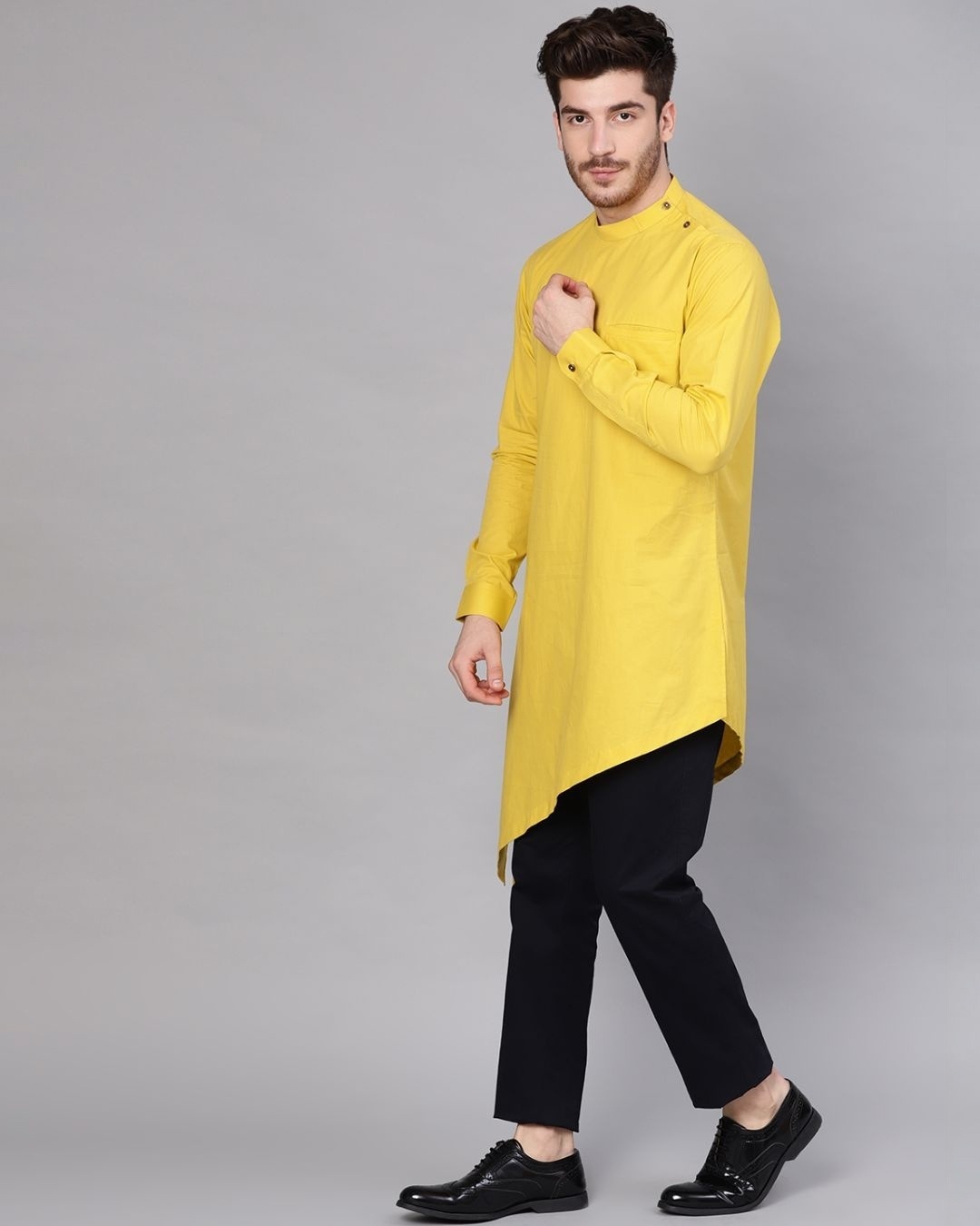 Shop Yellow Kurta With Pyjama-Design