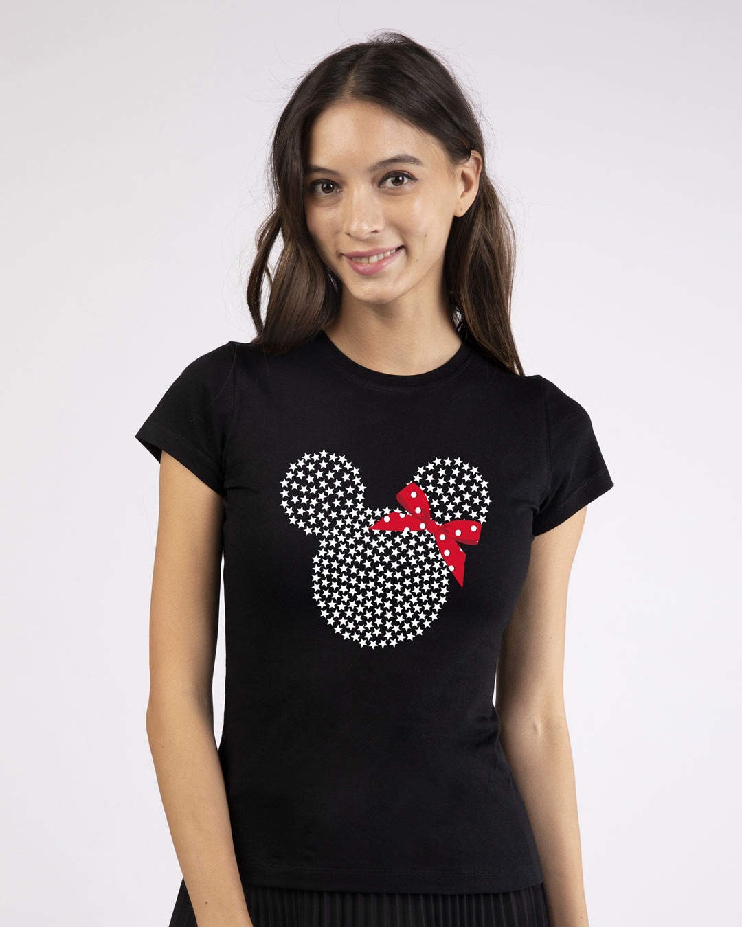 Shop Sequins Mickey Half Sleeve T-Shirt (DL)-Front