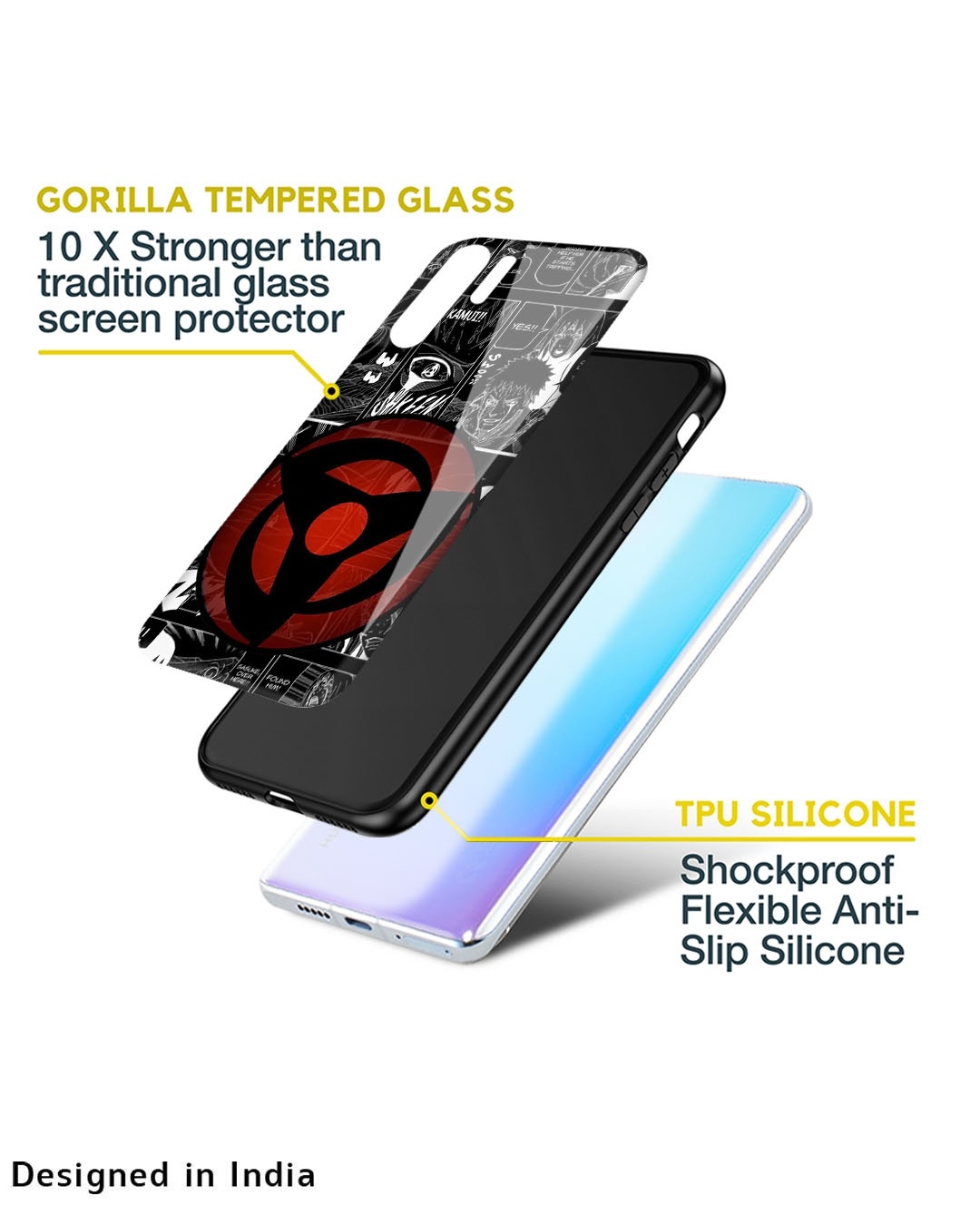 Shop Sharingan Premium Glass Case for Apple iPhone 13 Pro Max (Shock Proof,Scratch Resistant)-Design