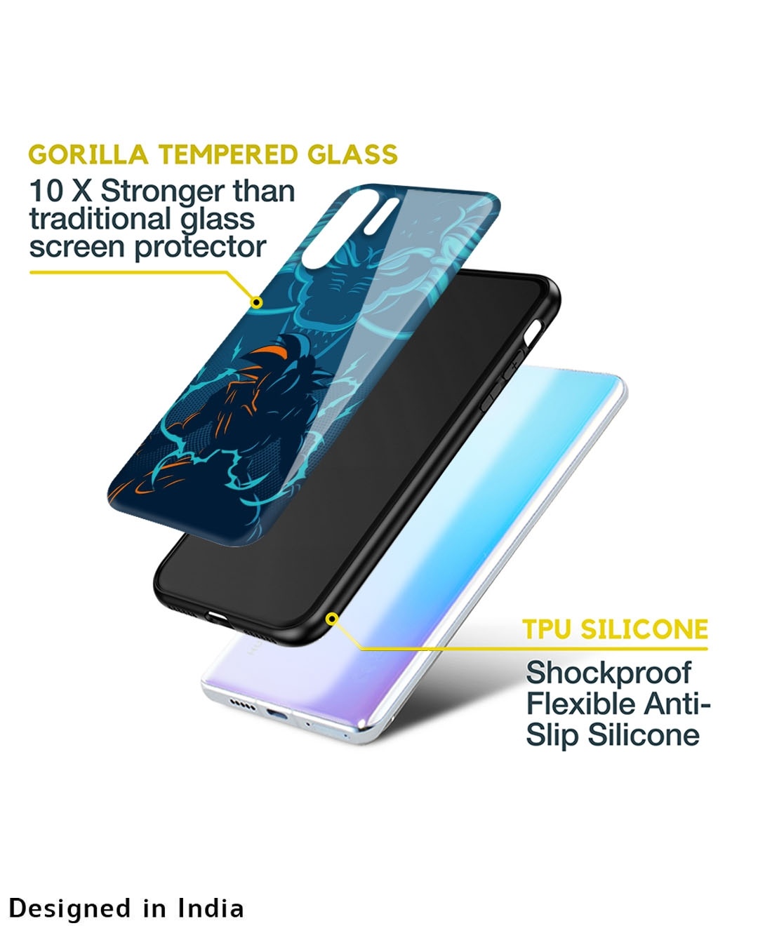 Shop Shenlong Goku Premium Glass Case for Apple iPhone 13 Pro Max (Shock Proof,Scratch Resistant)-Design
