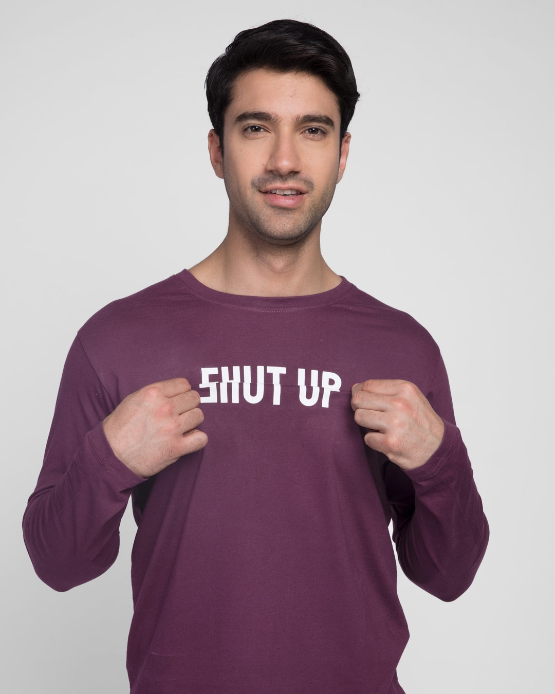 Shop Shut Up Full Sleeve T-Shirt (Hidden Message)-Design