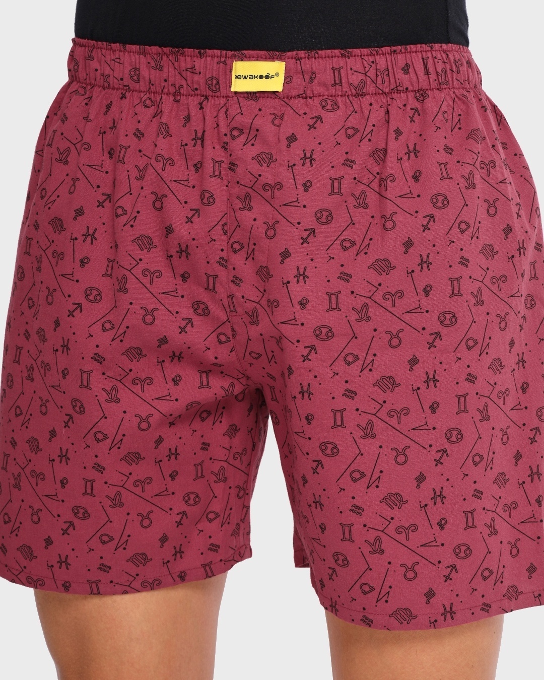 Shop Men's Red All Over Signs Printed Boxers