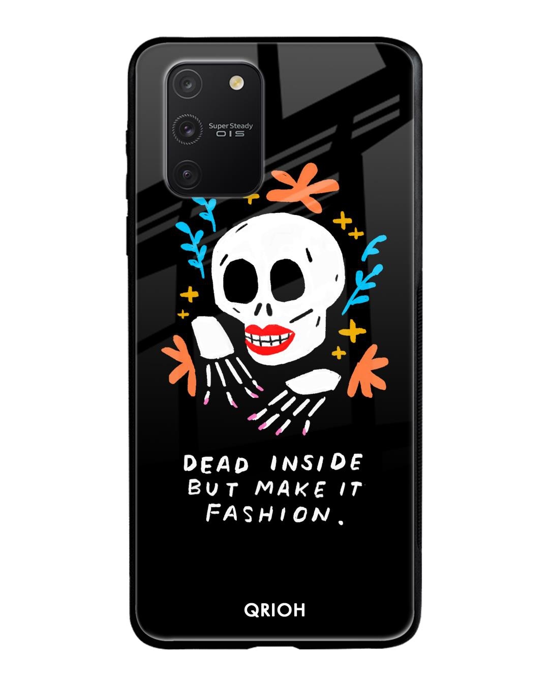 Shop Skeleton Printed Premium Glass Cover For Samsung Galaxy S10 lite(Impact Resistant, Matte Finish)-Front
