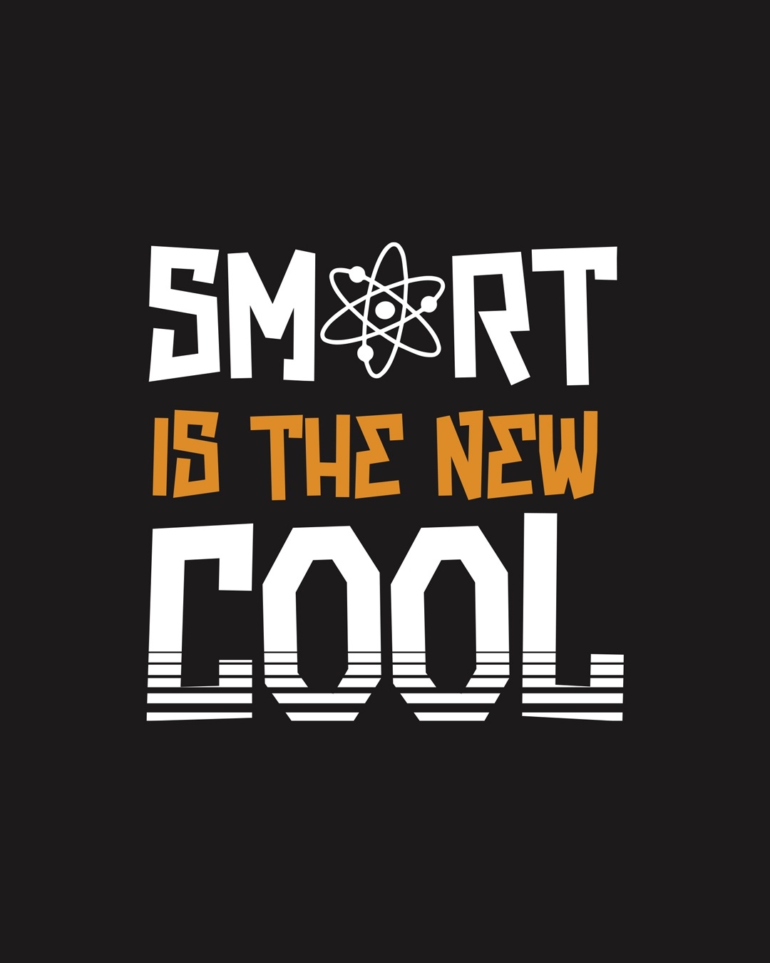 Shop Smart Is The New Cool Half Sleeve T-Shirt Black-Full
