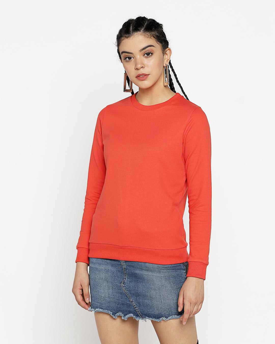 Shop Smoke Red Fleece Sweatshirt-Back