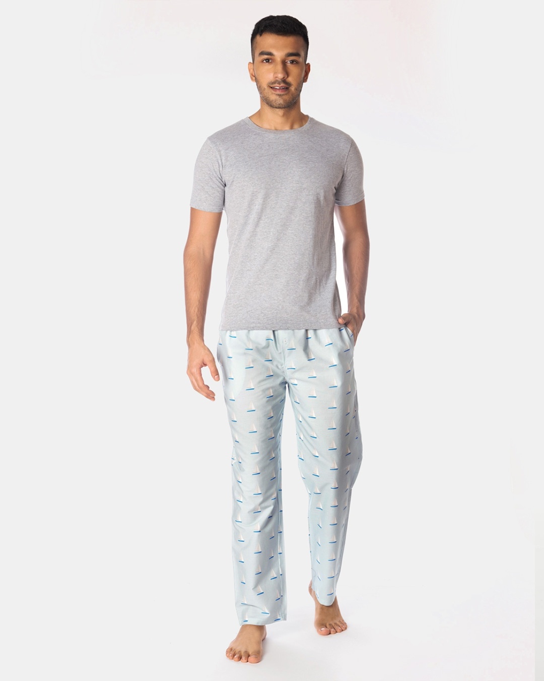 Shop Sailboat Pyjamas Blue-Full